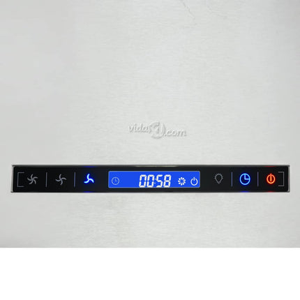 hængende ø-emhætte med touchsensor LCD 37 cm rustfrit stål