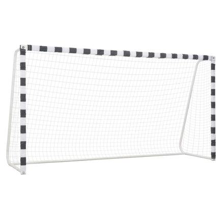 fodboldmål 300 x 160 x 90 cm metal sort og hvid