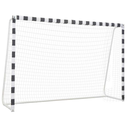 fodboldmål 300 x 200 x 90 cm metal sort og hvid