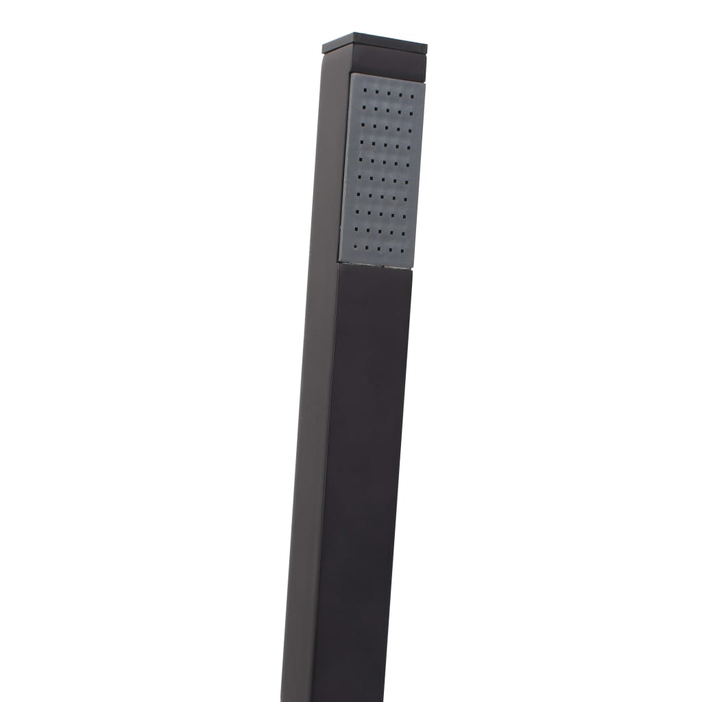 fritstående badekarsarmatur 90 cm rustfrit stål sort