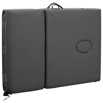 massagebord med 4 zoner aluminiumsstel 186 x 68 cm antracitgrå