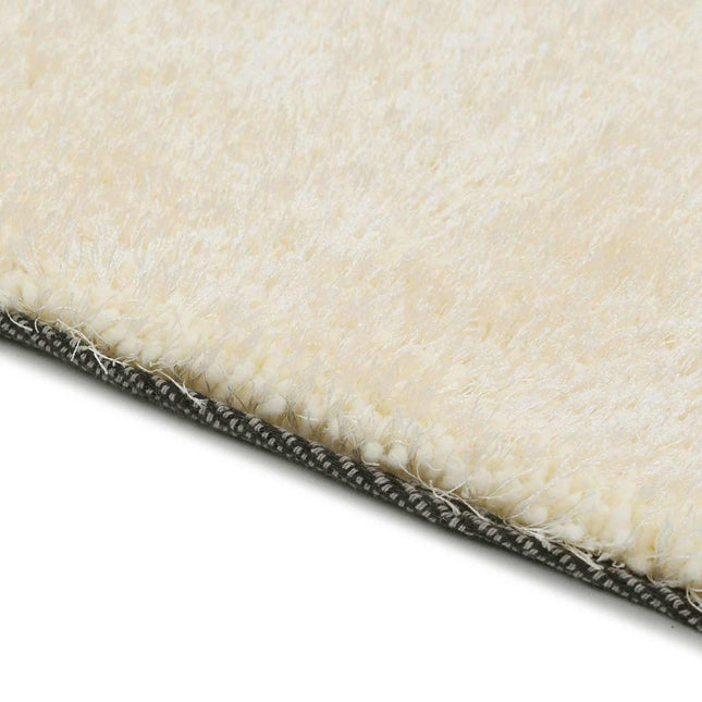 Shaggy område tæppe Creme 120 x 160 cm Polyethylen