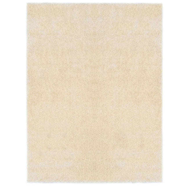 Shaggy område tæppe Creme 120 x 160 cm Polyethylen