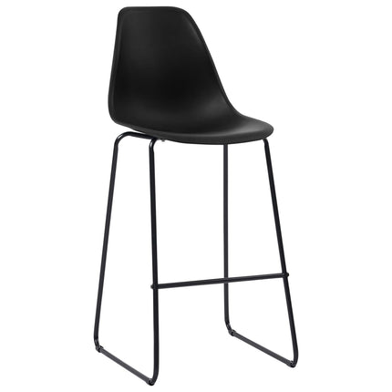 barstole 2 stk. plastik sort