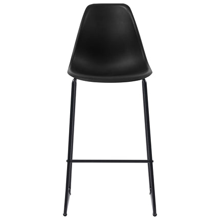 barstole 2 stk. plastik sort