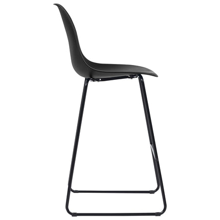 barstole 2 stk. plastik sort