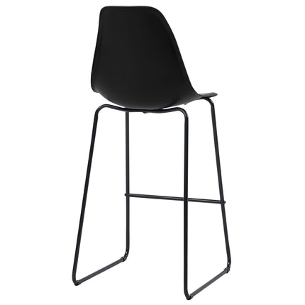 barstole 2 stk. plastik sort