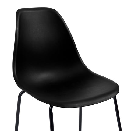 barstole 2 stk. plastik sort