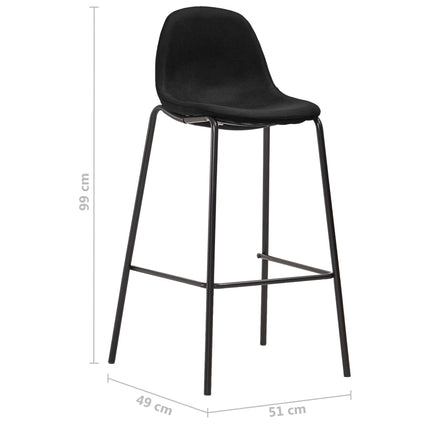 barstole 2 stk. stof sort
