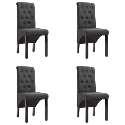 spisebordsstole 4 stk. stof mørkegrå