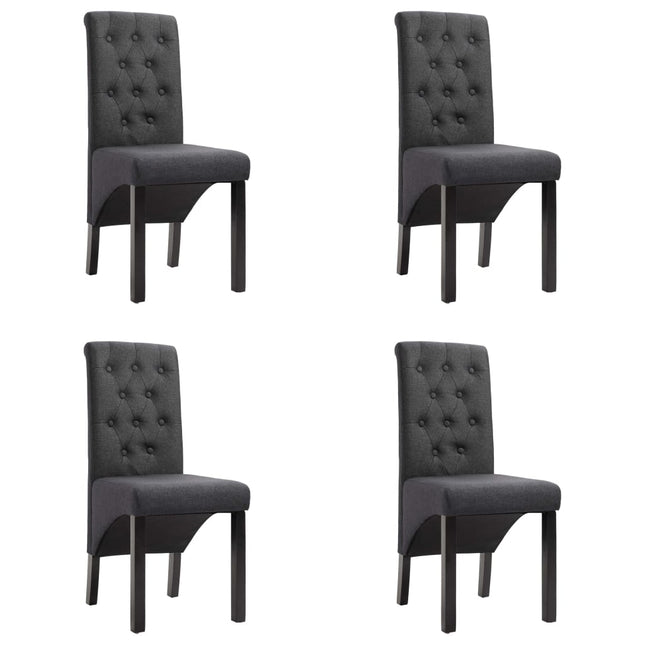 spisebordsstole 4 stk. stof mørkegrå