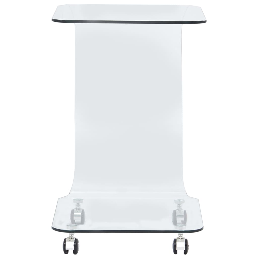 sofabord 45 x 40 x 63 cm hærdet glas transparent