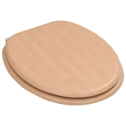 toiletsæder 2 stk. med låg MDF bambusdesign