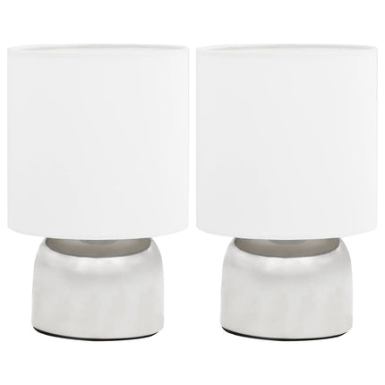 bordlamper 2 stk. touch-knap E14 hvid