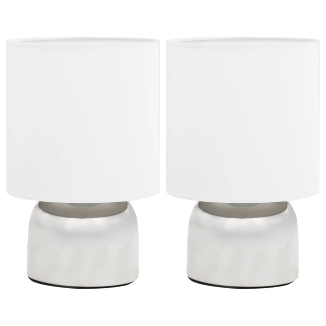 bordlamper 2 stk. touch-knap E14 hvid