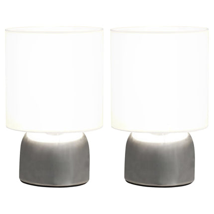 bordlamper 2 stk. touch-knap E14 hvid