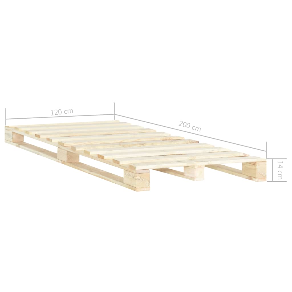 palleseng massivt fyrretræ 120 x 200 cm