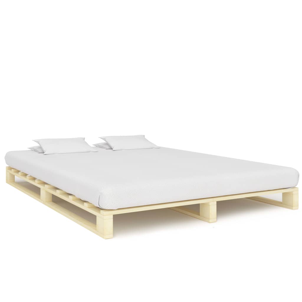 Pallesengestel 200x200 cm massivt fyrretræ