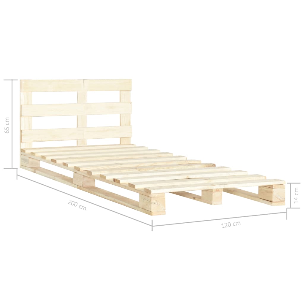 palleseng massivt fyrretræ 120 x 200 cm