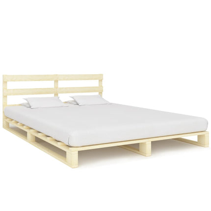 palleseng massivt fyrretræ 160 x 200 cm