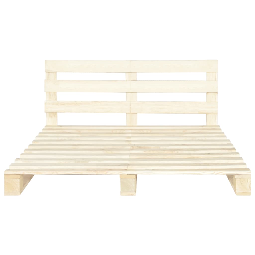 palleseng massivt fyrretræ 160 x 200 cm