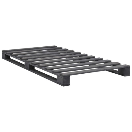 Pallesengestel massivt fyrretræ 100 x 200 cm grå