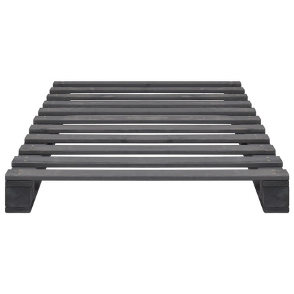 Pallesengestel massivt fyrretræ 100 x 200 cm grå