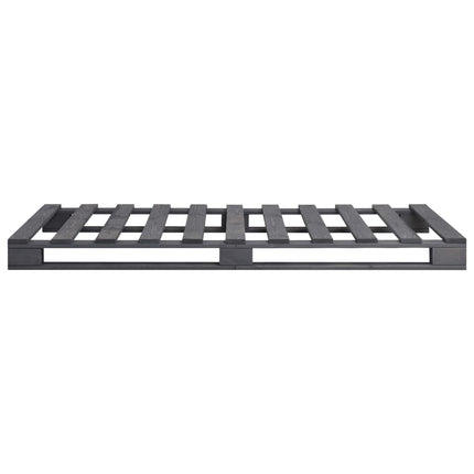 Pallesengestel massivt fyrretræ 100 x 200 cm grå