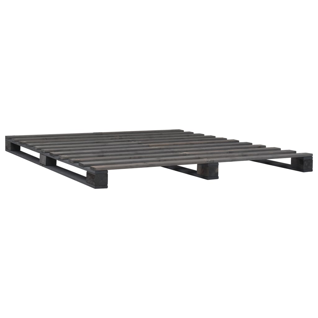 palleseng massivt fyrretræ 120 x 200 cm grå