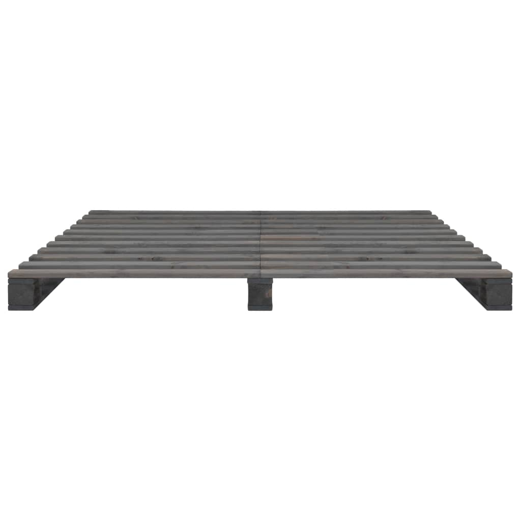 palleseng massivt fyrretræ 120 x 200 cm grå