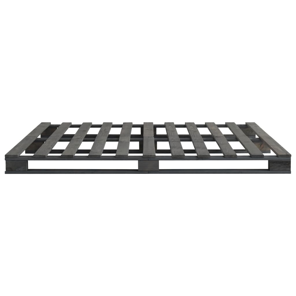 palleseng massivt fyrretræ 120 x 200 cm grå
