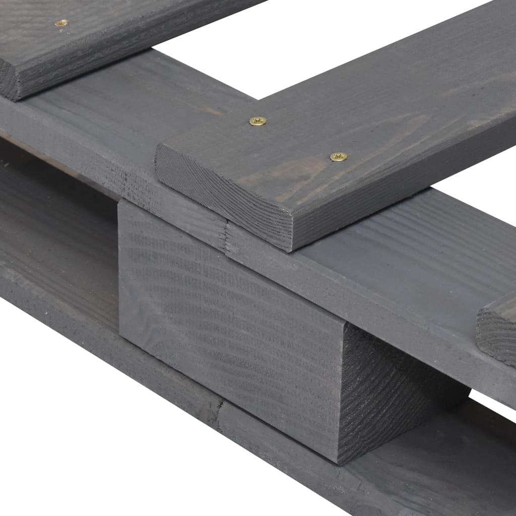 palleseng massivt fyrretræ 120 x 200 cm grå