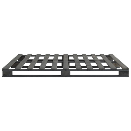 Pallesengestel 140x200 cm massivt fyrretræ grå