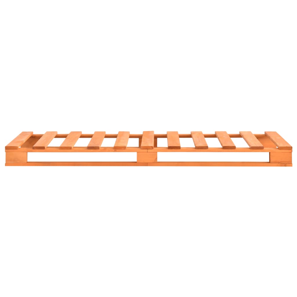 palleseng massivt fyrretræ 100 x 200 cm brun