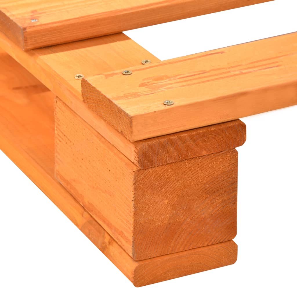palleseng massivt fyrretræ 160 x 200 cm brun