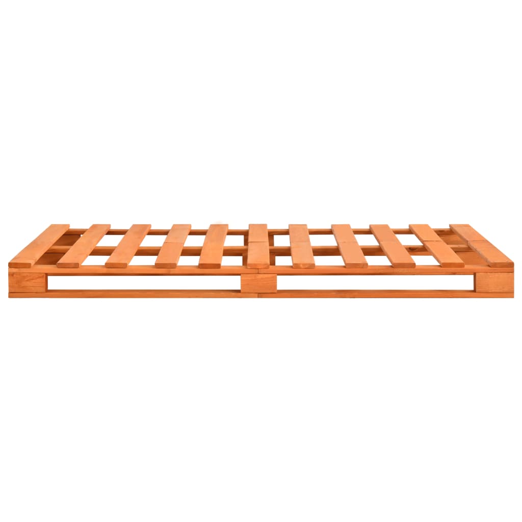 palleseng massivt fyrretræ 180 x 200 cm brun