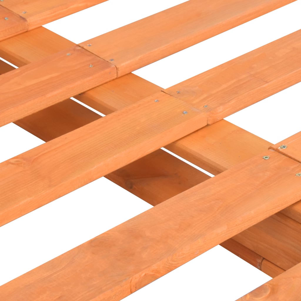 palleseng massivt fyrretræ 180 x 200 cm brun