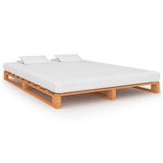 palleseng massivt fyrretræ 200 x 200 cm brun