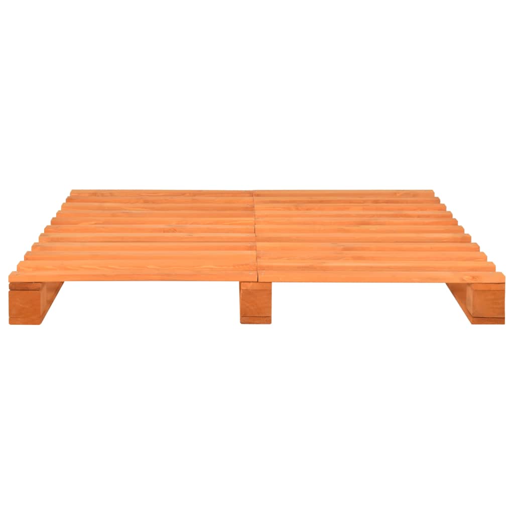 palleseng massivt fyrretræ 200 x 200 cm brun