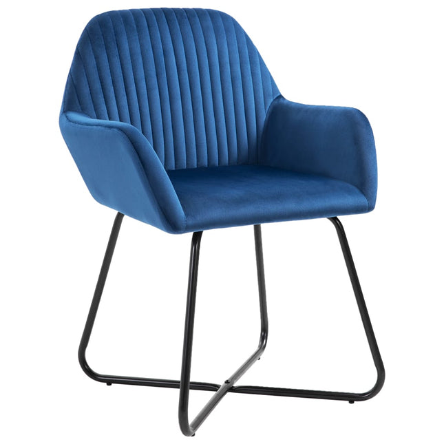 spisebordsstole 4 stk. velour blå