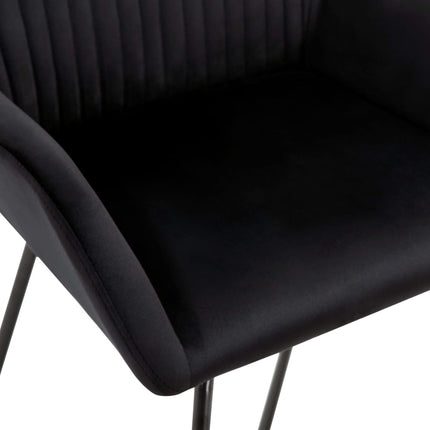spisebordsstole 6 stk. velour sort