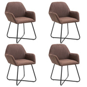 spisebordsstole 4 stk. stof brun