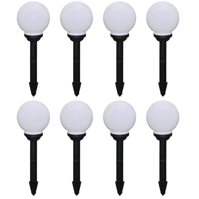 udendørslamper 8 stk. LED 15 cm med jordspyd
