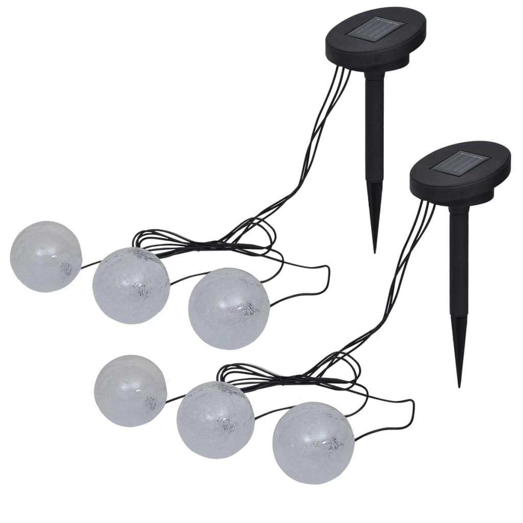 flydende lamper 6 stk. til dam og pool LED billede