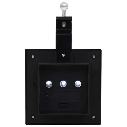 soldrevne udendørslamper LED 12 stk. 12 cm firkantet sort