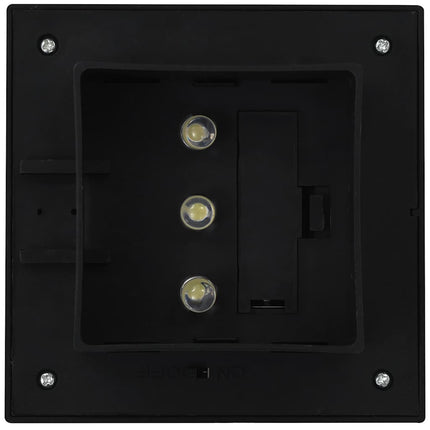 soldrevne udendørslamper LED 12 stk. 12 cm firkantet sort