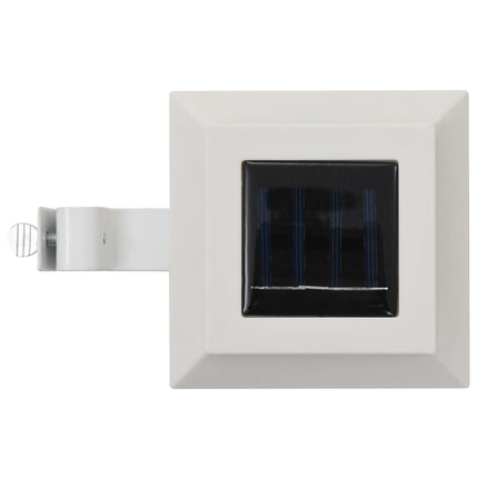 soldrevne udendørslamper LED 12 stk. 12 cm firkantet hvid