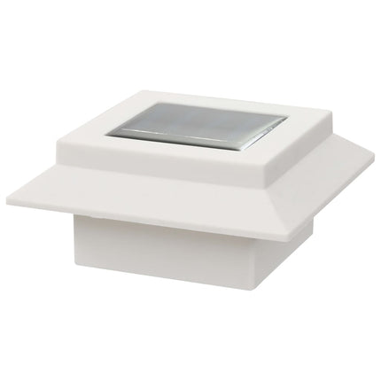 soldrevne udendørslamper LED 12 stk. 12 cm firkantet hvid
