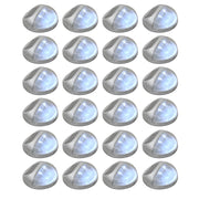 soldrevne væglamper LED 24 stk. rund sølvfarvet