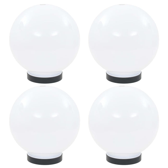 LED-kuglelamper 4 stk. kugleformet 20 cm PMMA